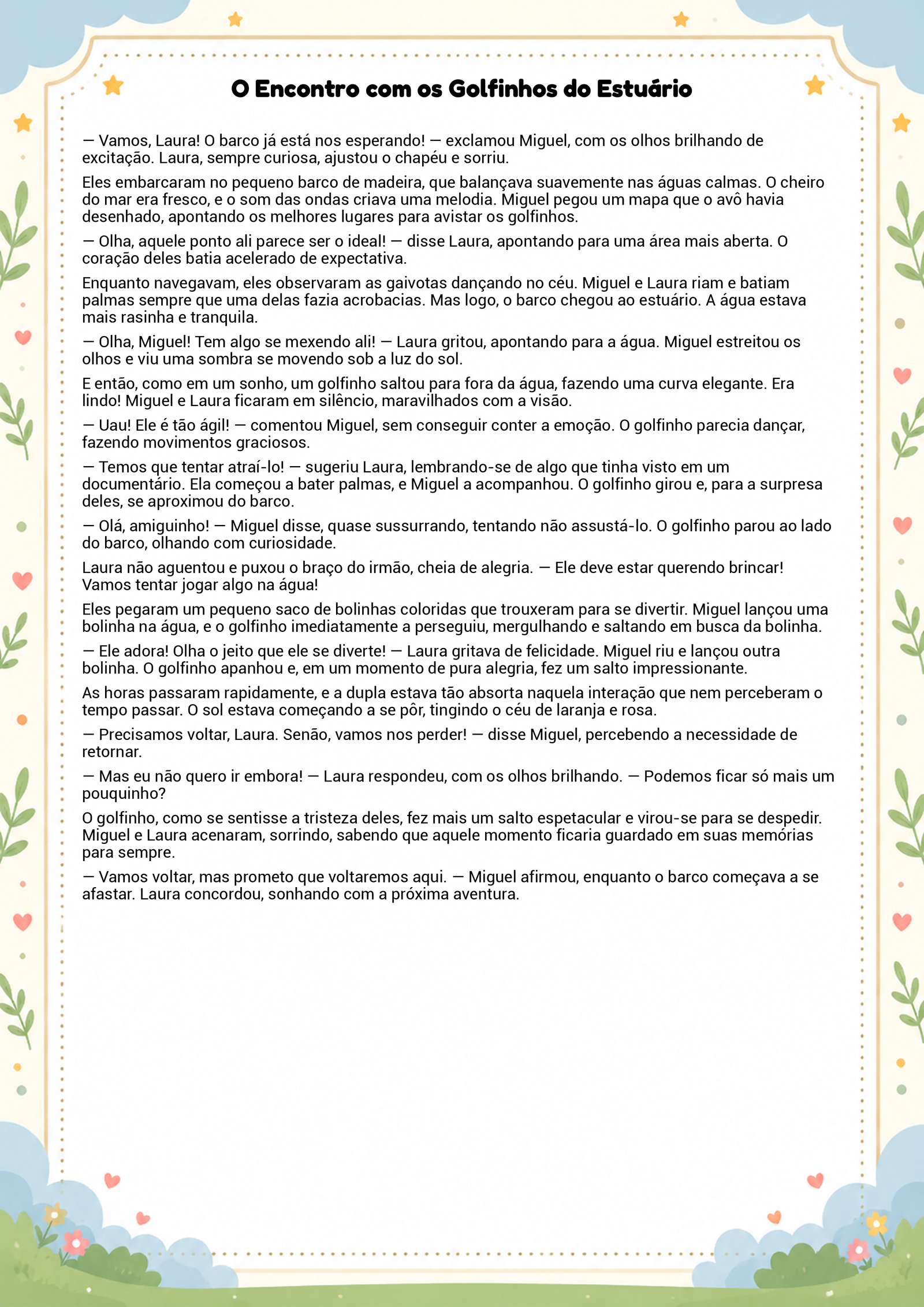 História infantil para imprimir