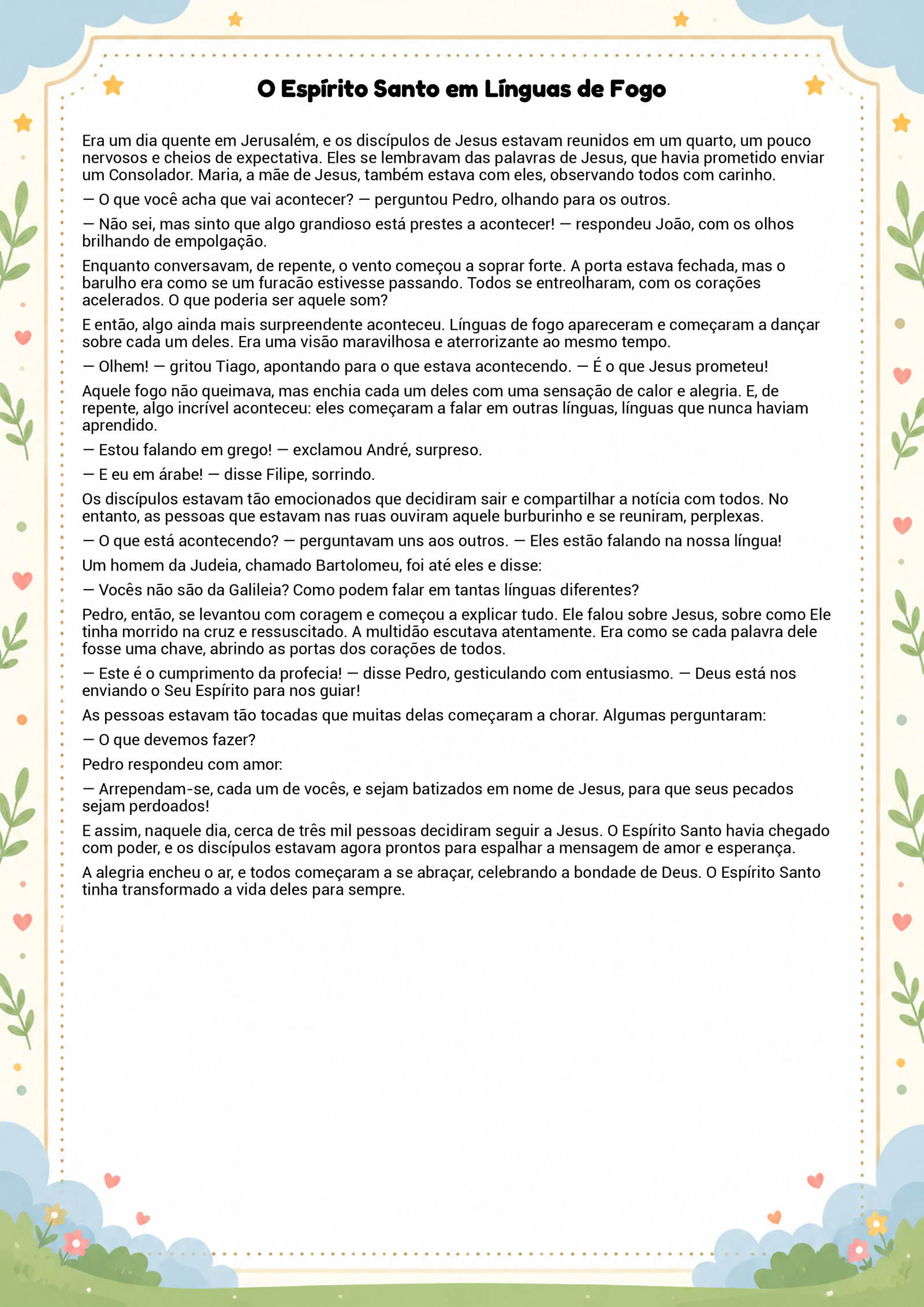História infantil para imprimir