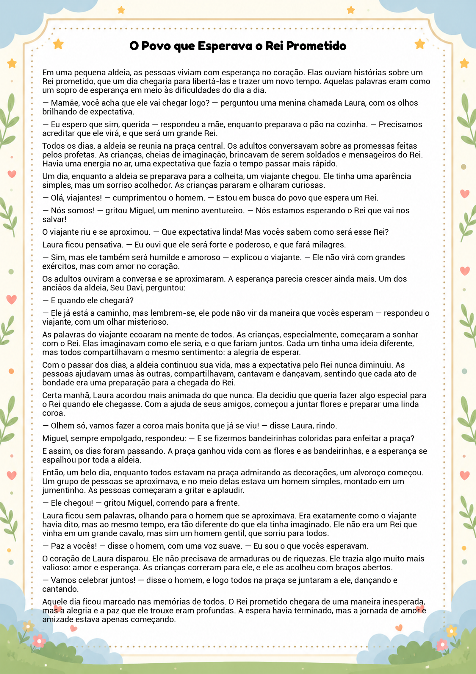 História infantil para imprimir