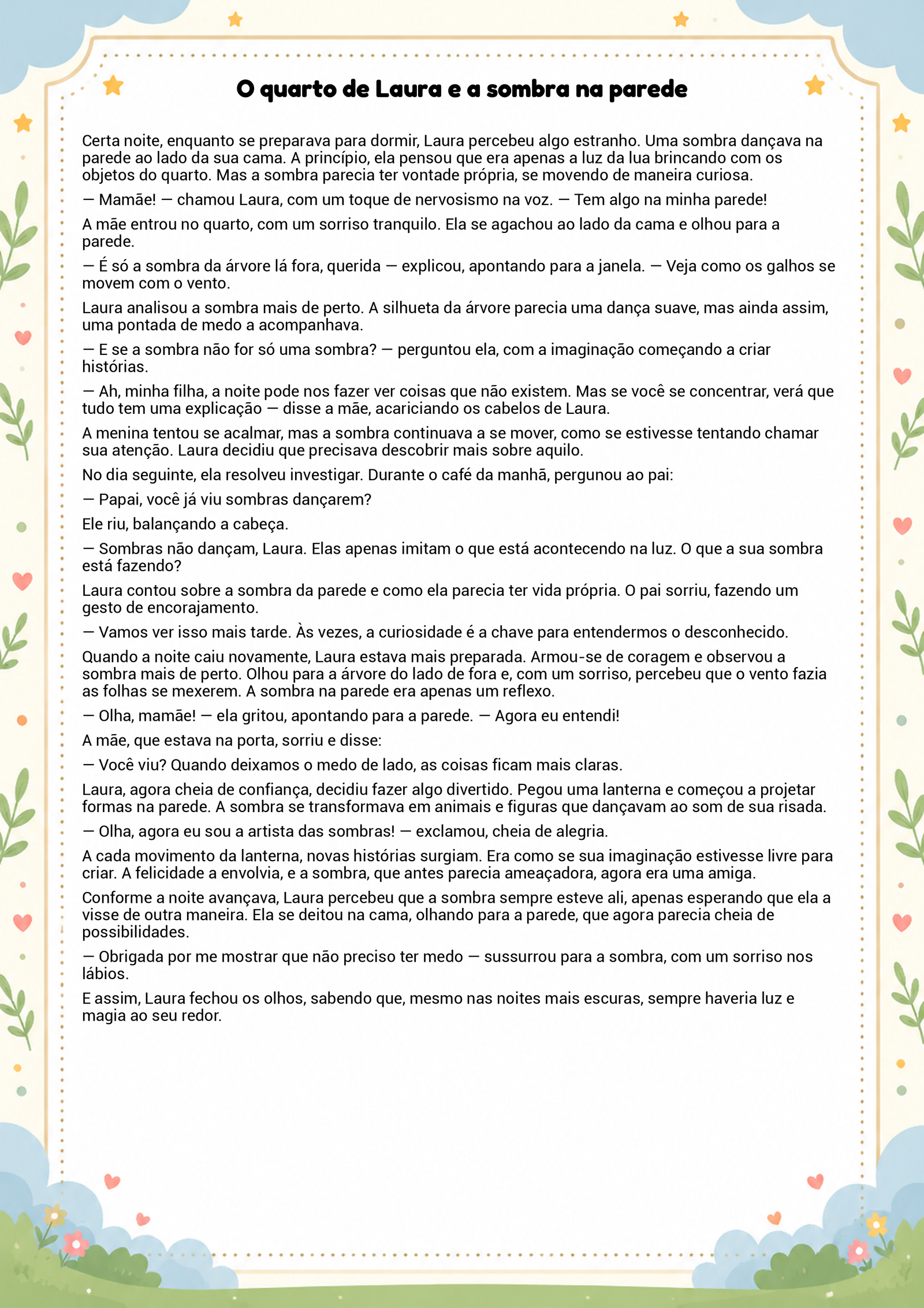 História infantil para imprimir