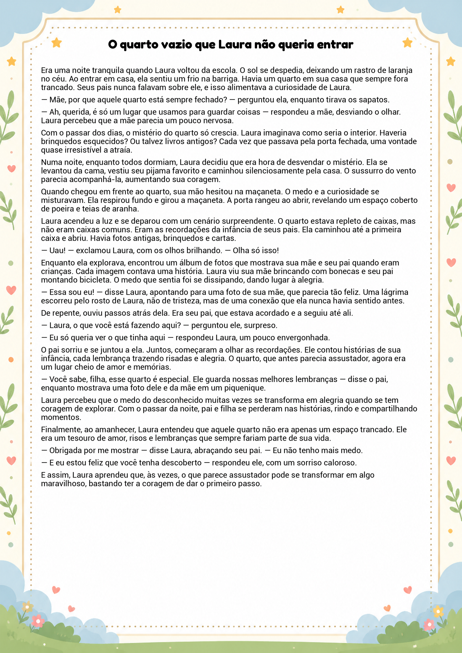 História infantil para imprimir