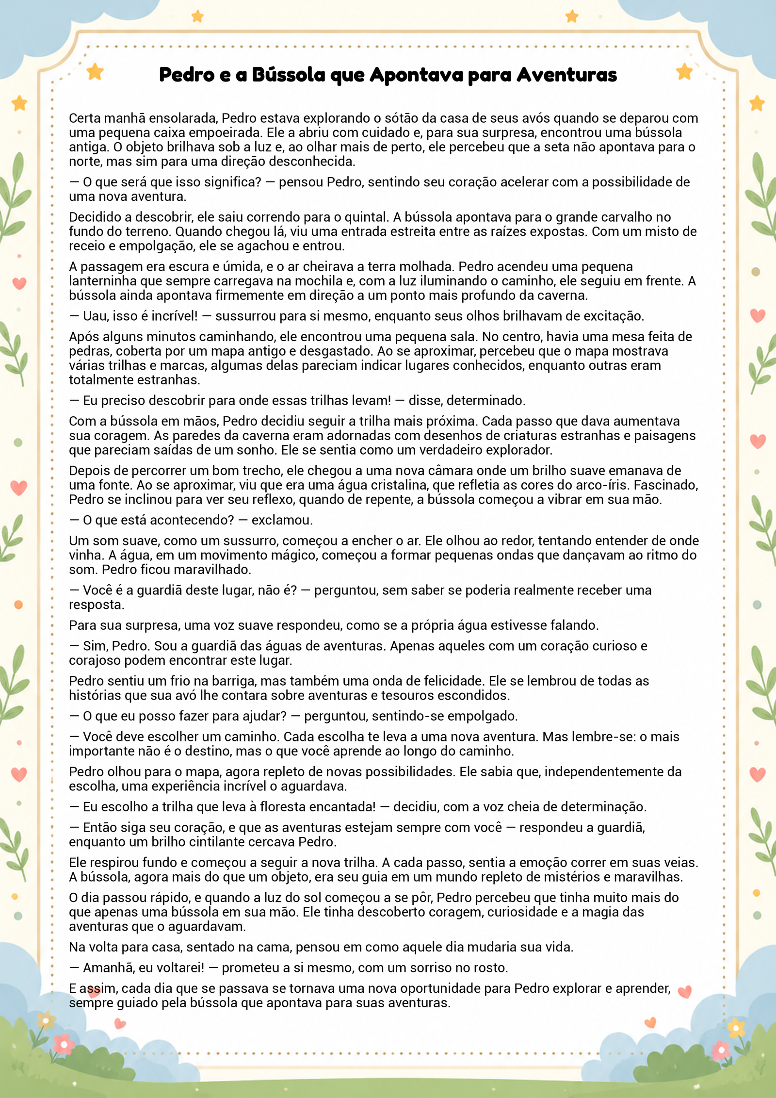 História infantil para imprimir