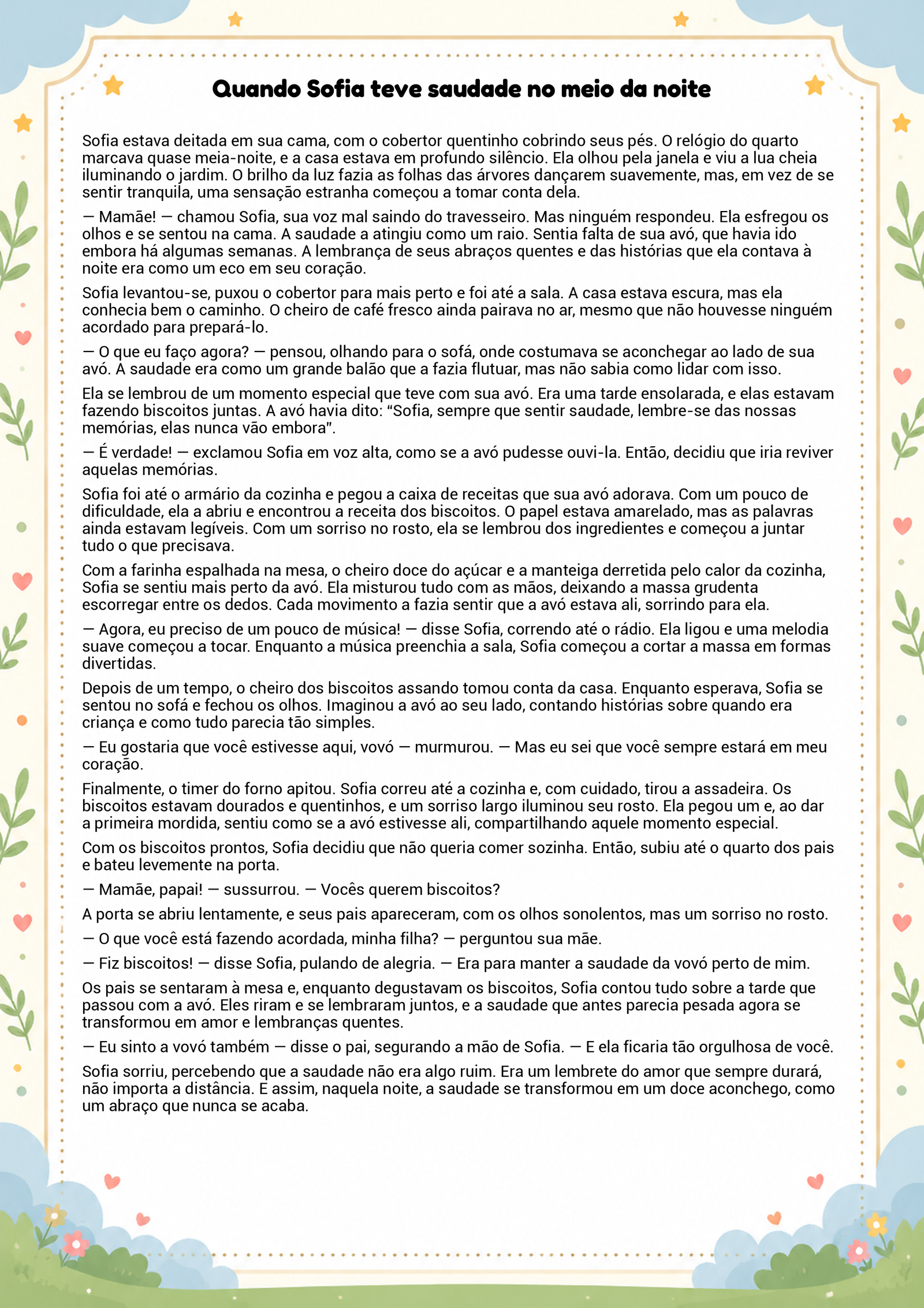 História infantil para imprimir