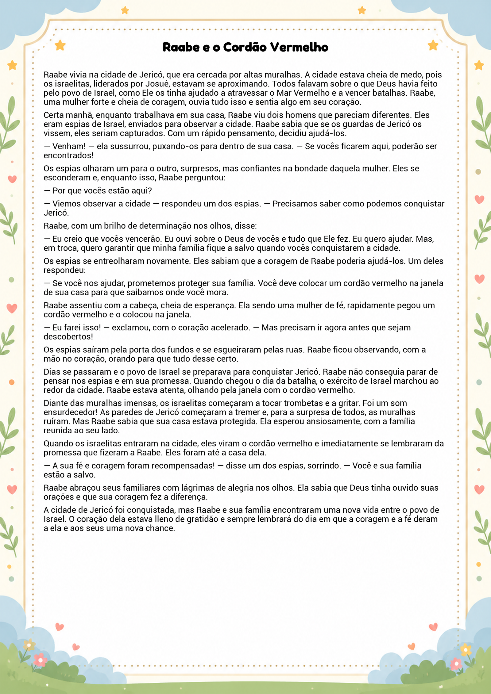 História infantil para imprimir