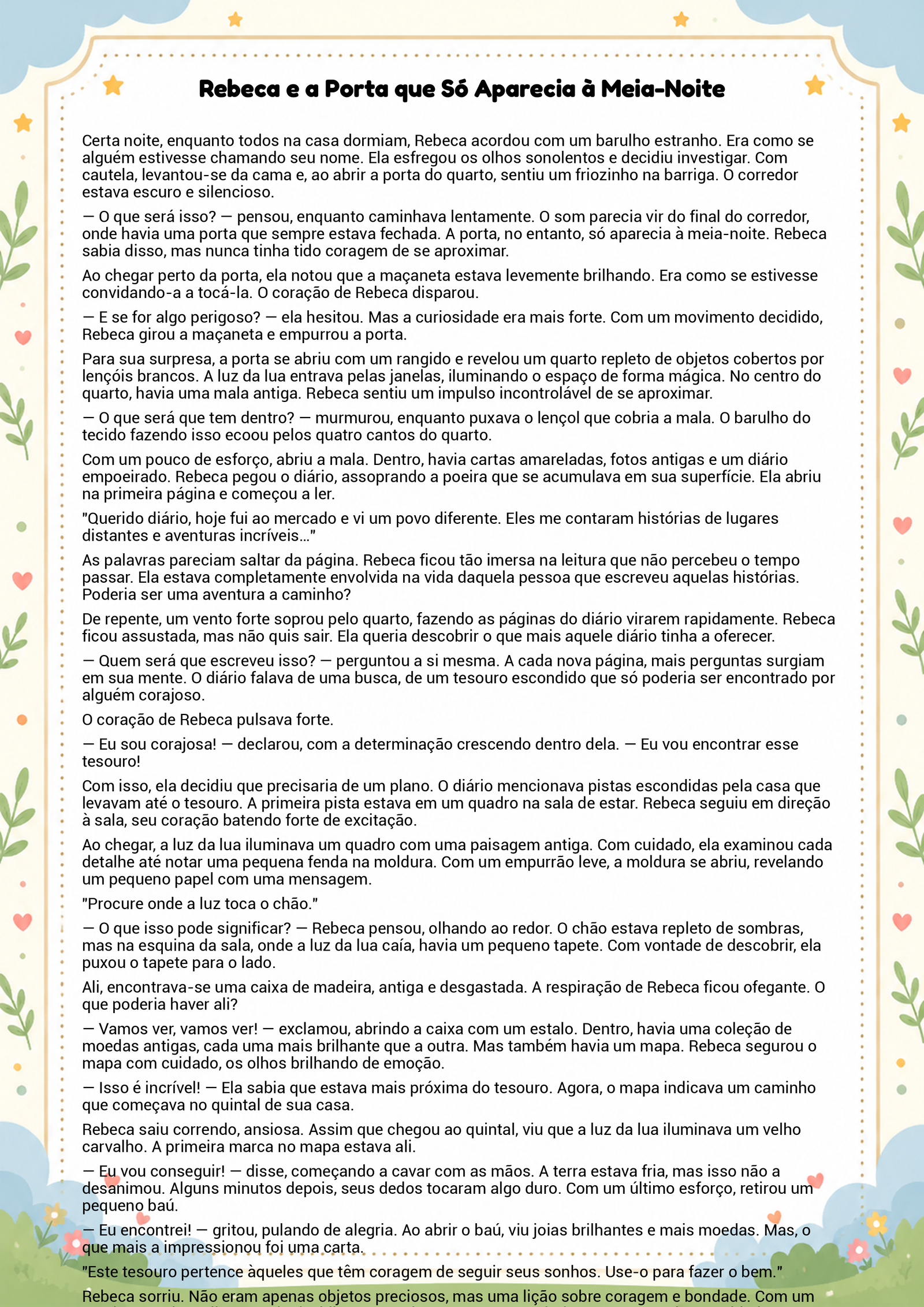 História infantil para imprimir