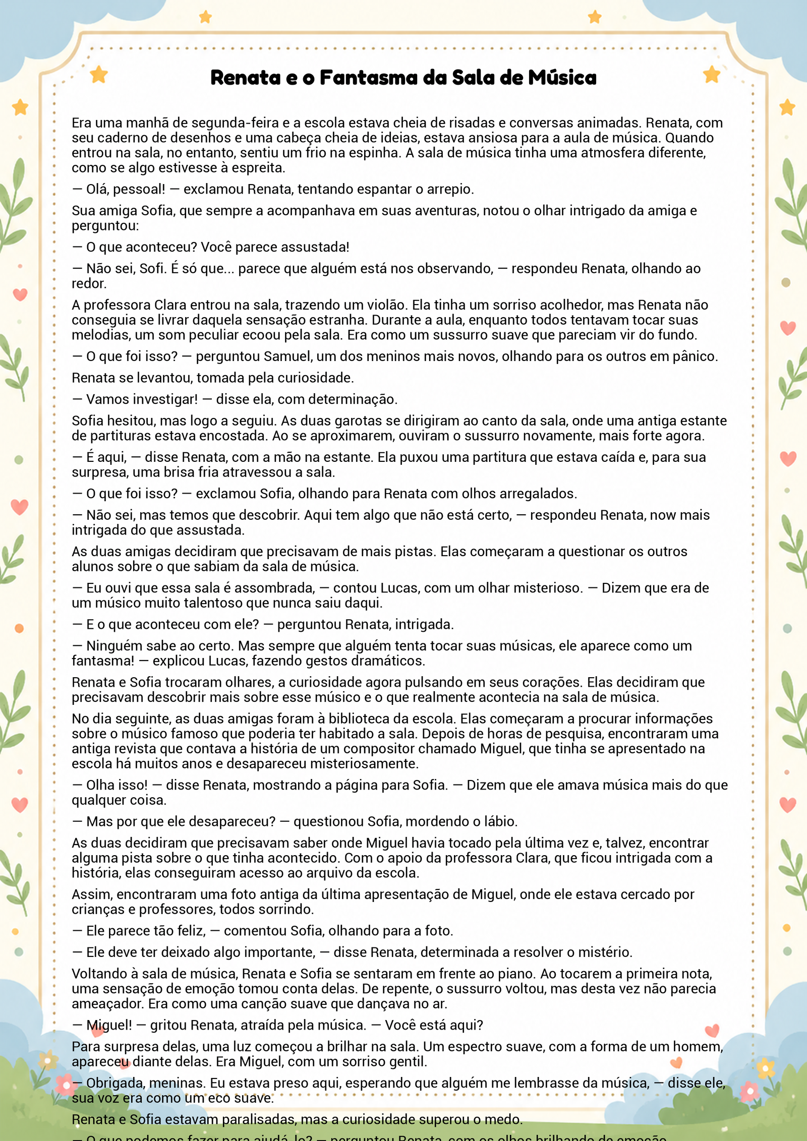 História infantil para imprimir