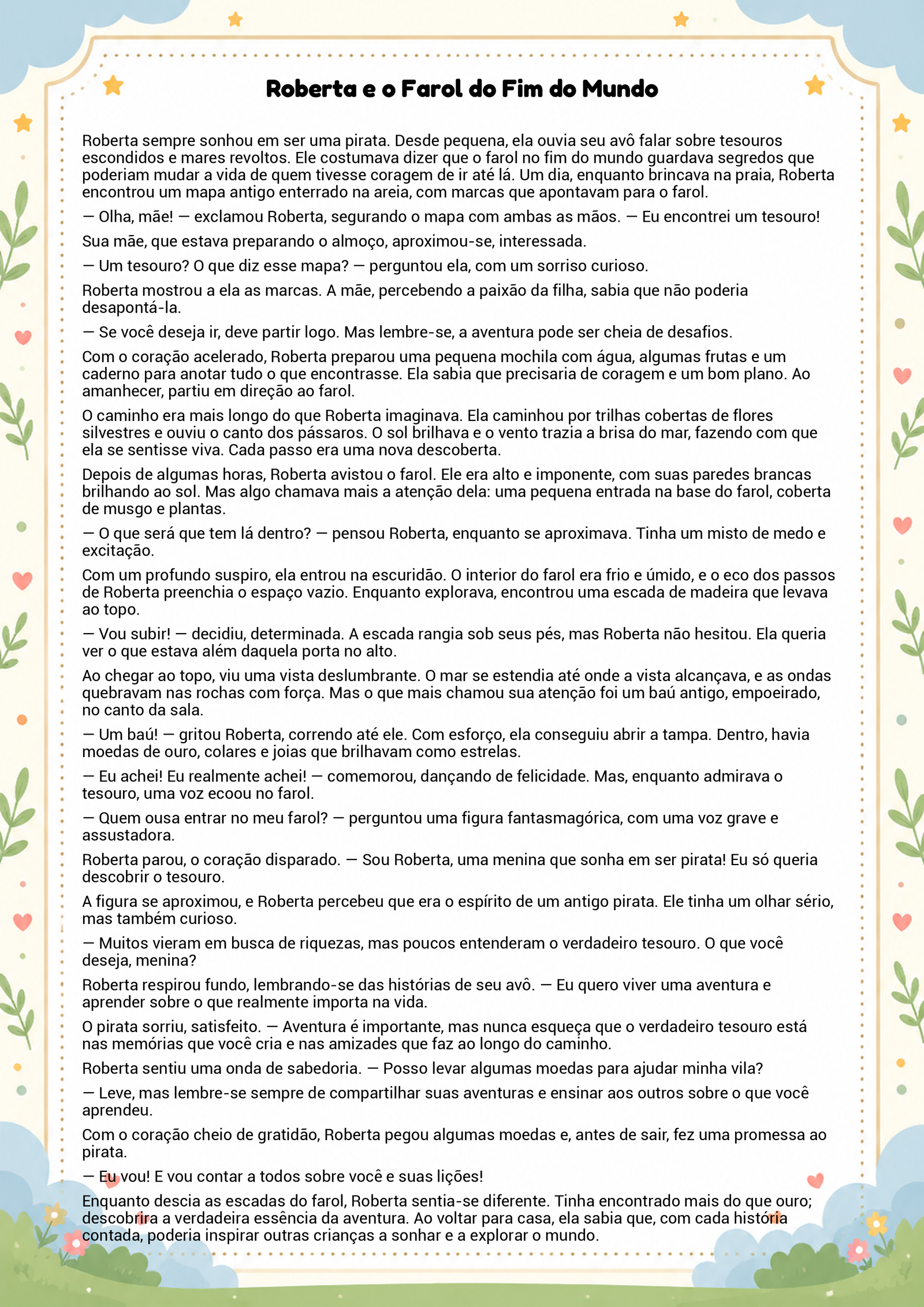 História infantil para imprimir